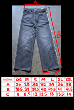 "VELITH" Washed Black Jeans