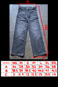 "VELITH" Washed Black Jeans